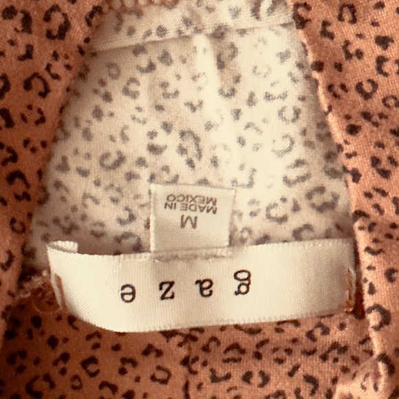 Gaze bodysuit high neck size Medium with small animal print - Picture 6 of 15